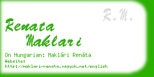 renata maklari business card