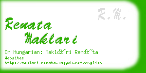 renata maklari business card